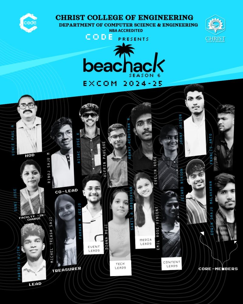 BeachHack EXCOM 2024-25 team poster